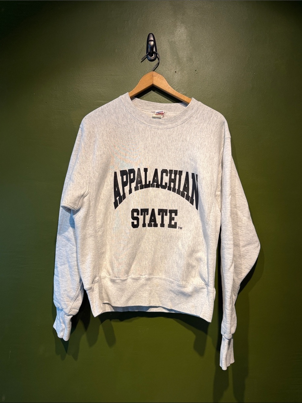 Vintage Appalachian State Crewneck Sweatshirt - Light Gray